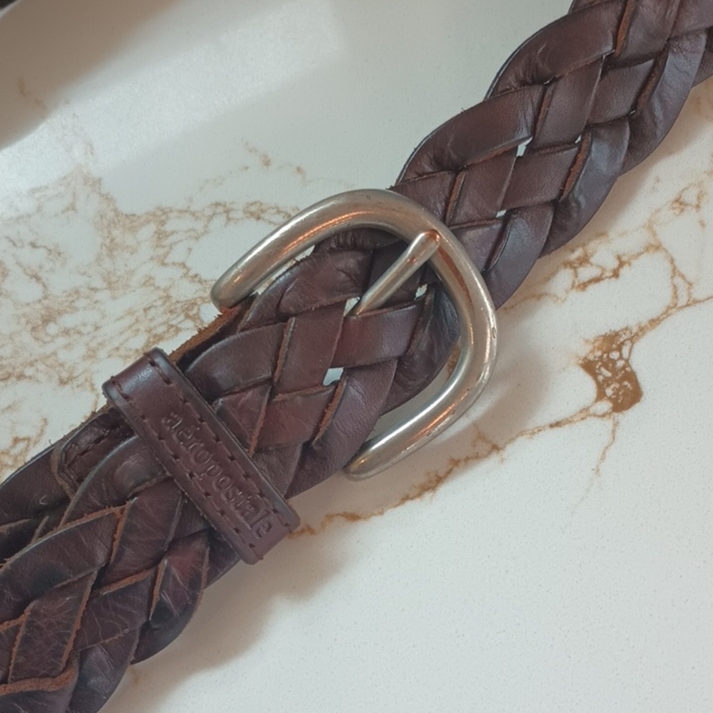 Genuine Leather Woven Belt